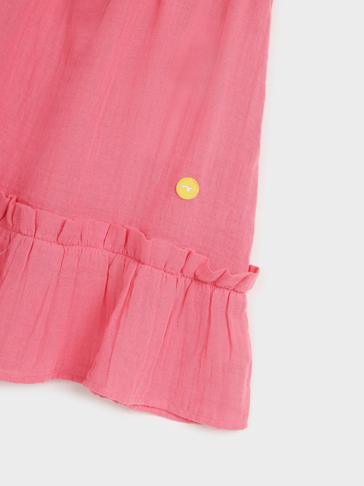 Girls’ Coral Strap Ruffle Hem Dress