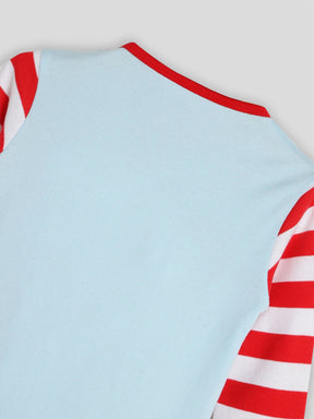 Blue Christmas Elements Sleepsuit