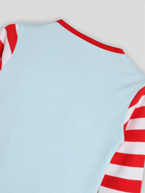Blue Christmas Elements Sleepsuit