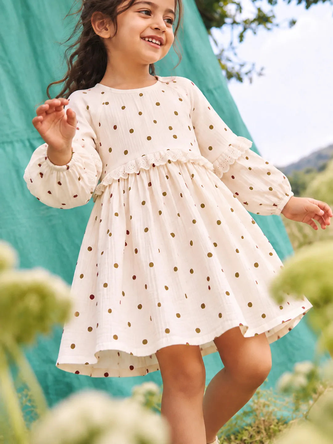 Polka Dot Double Cloth Dress