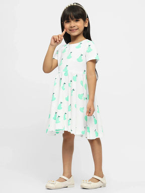 Pear Goodness Cotton A-Line Dress