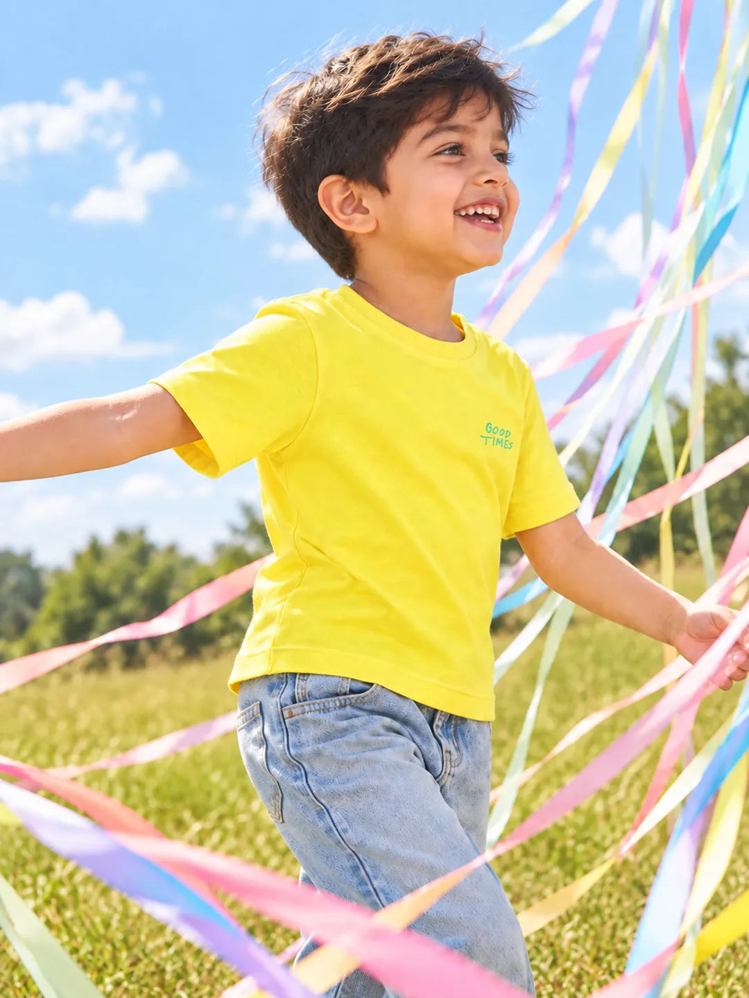 Playful Yellow Boy's T-Shirt