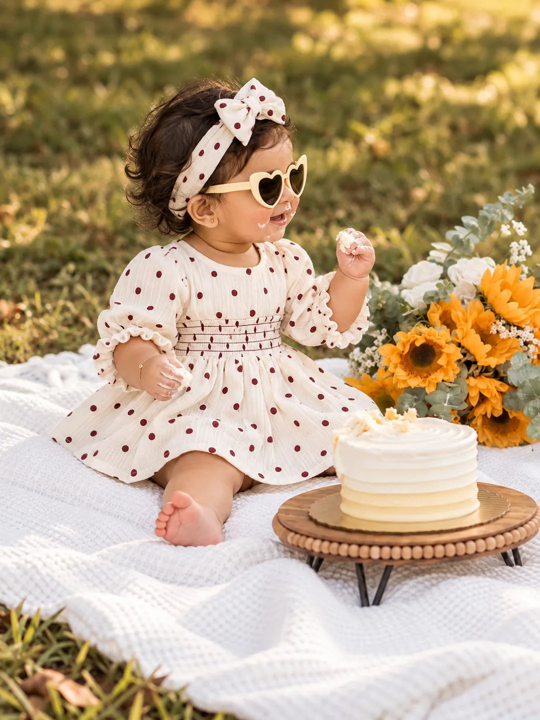Polka Smocked Dress