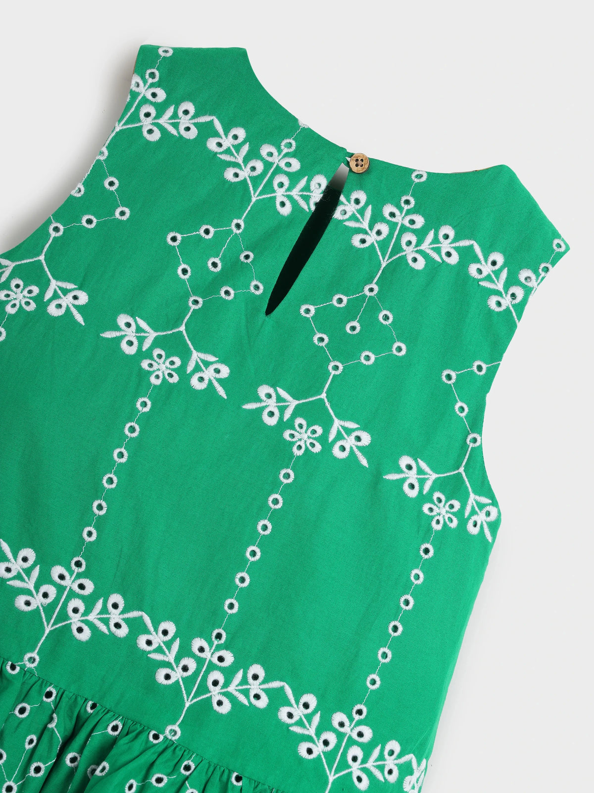 Schiffli Peplum Top