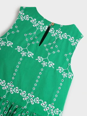 Emerald Bloom Peplum Top