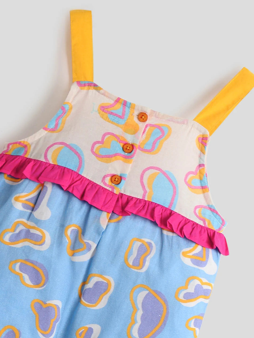 Ruffled Cotton Romper