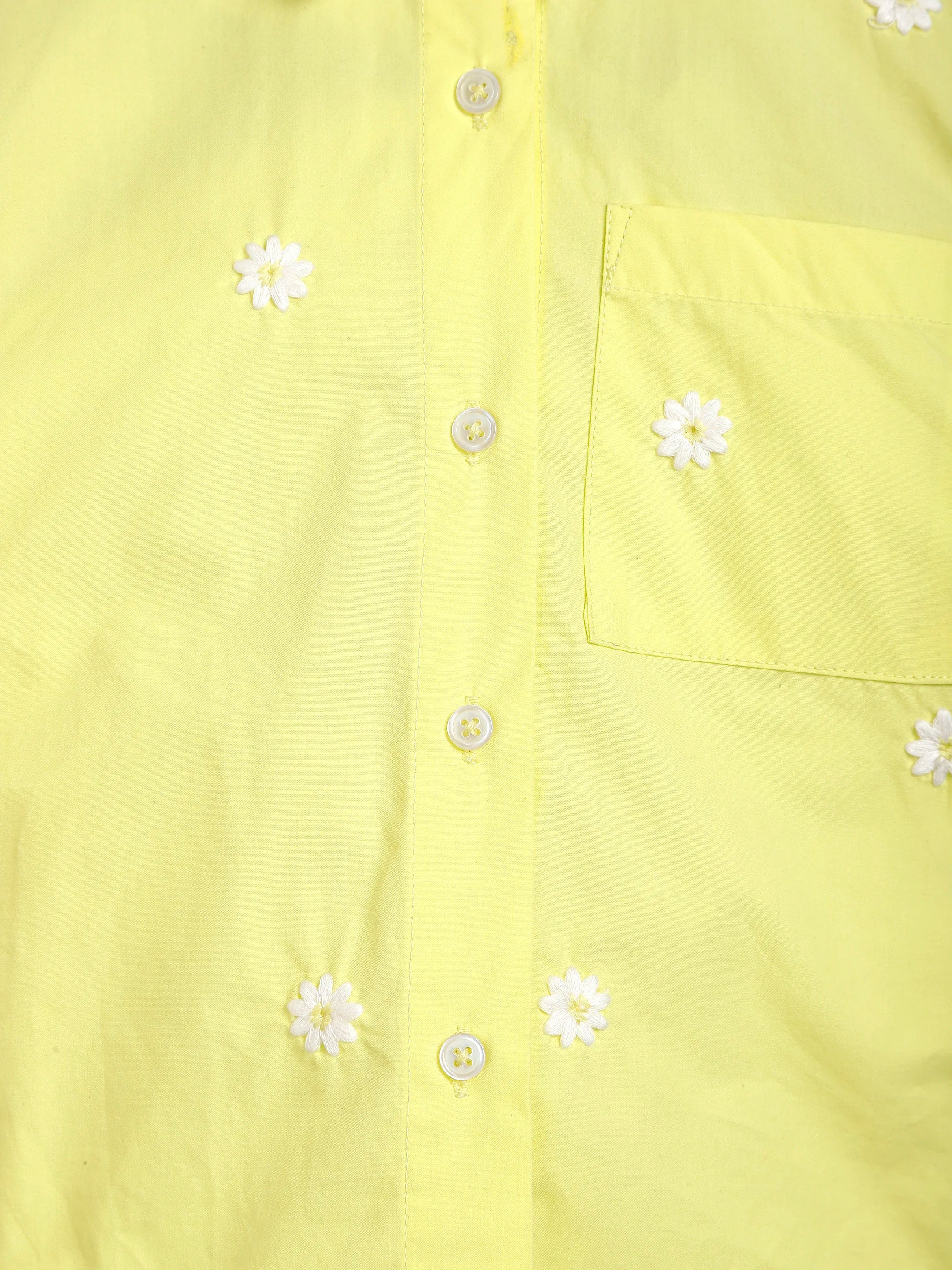 Yellow Daisy Shirt and Denim Set