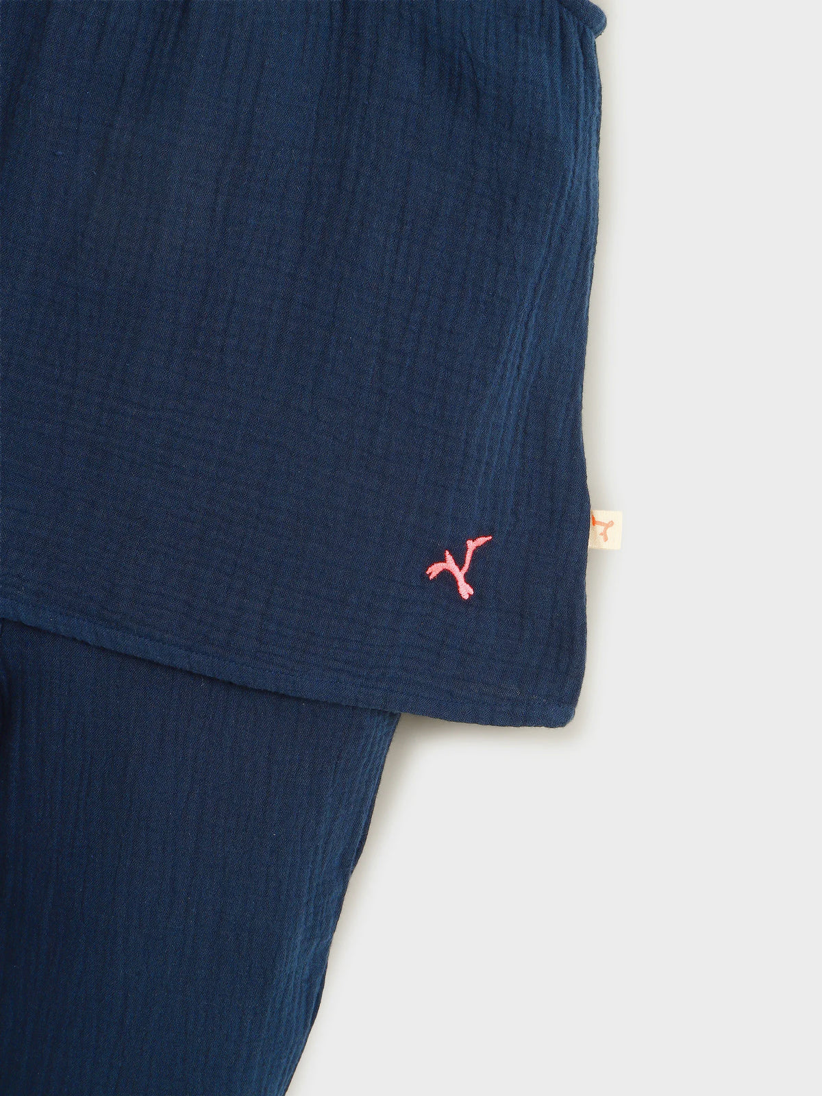 Midnight Blue Sleeveless Tunic & Pants Set
