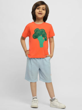 Broccoli Drop Shoulder Cotton Tee