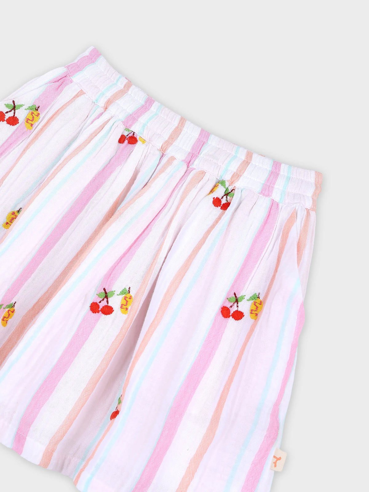Printed T-Shirt & Stripe Skirt Set