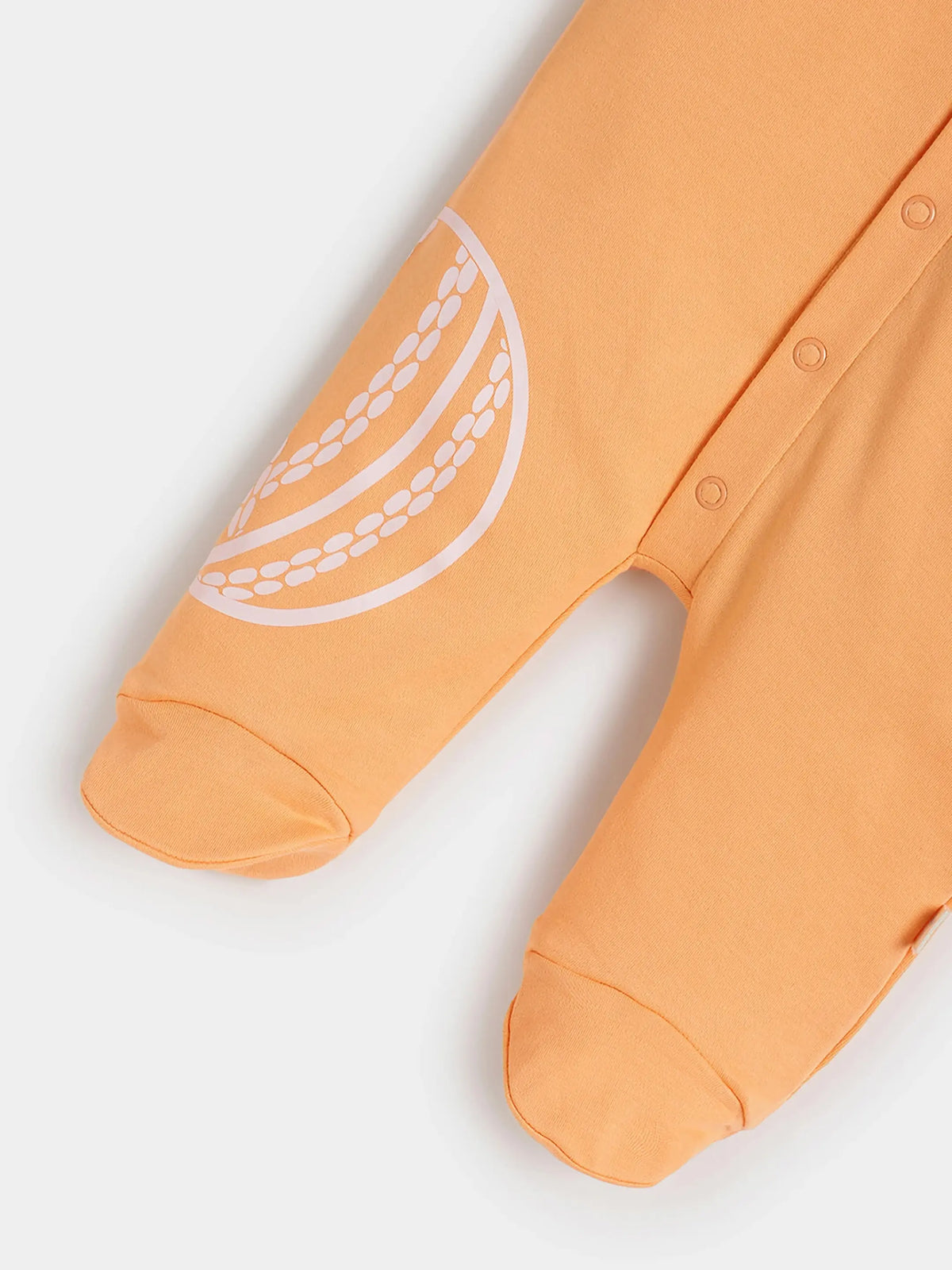 Dreamy Orange Polo Collar Sleepsuit
