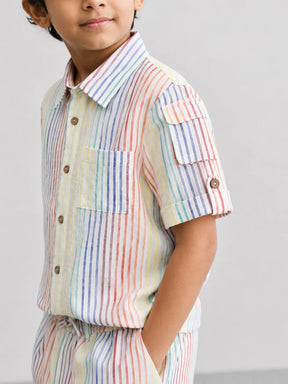 Fruity Stripe Shirt & Short Set