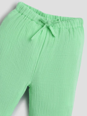 Minty Wrap Around Cotton Jhabla Set