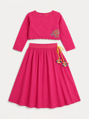 Beaded Top & Skirt Set
