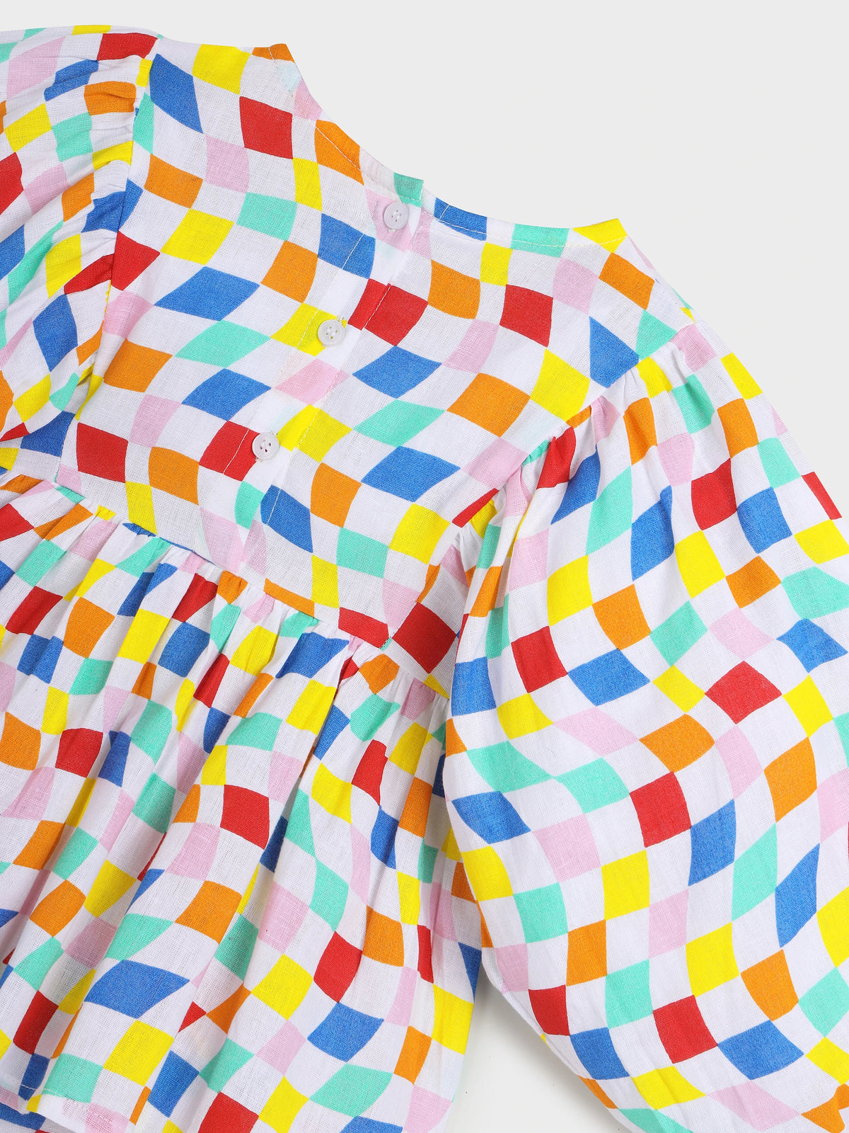 Checkered Peplum Top
