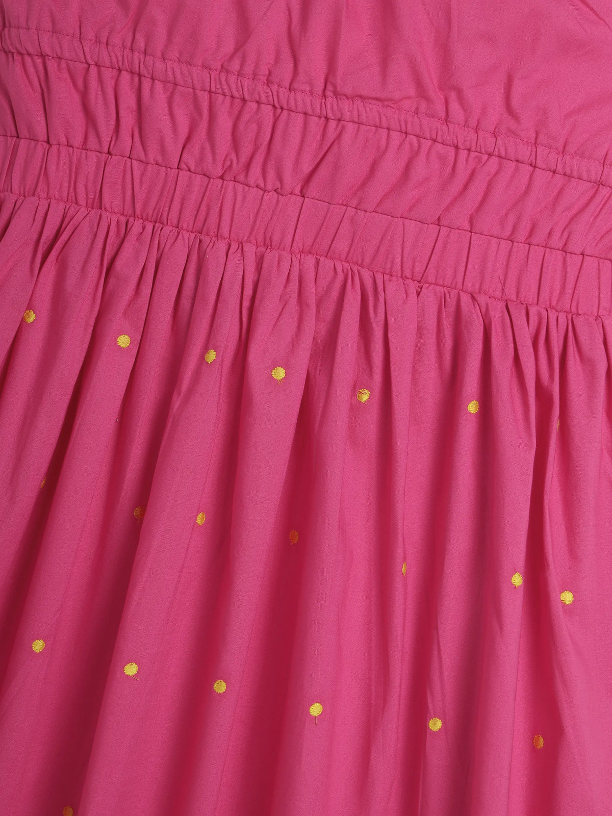 Girls’ Pink Embroidered Sleeveless Dress