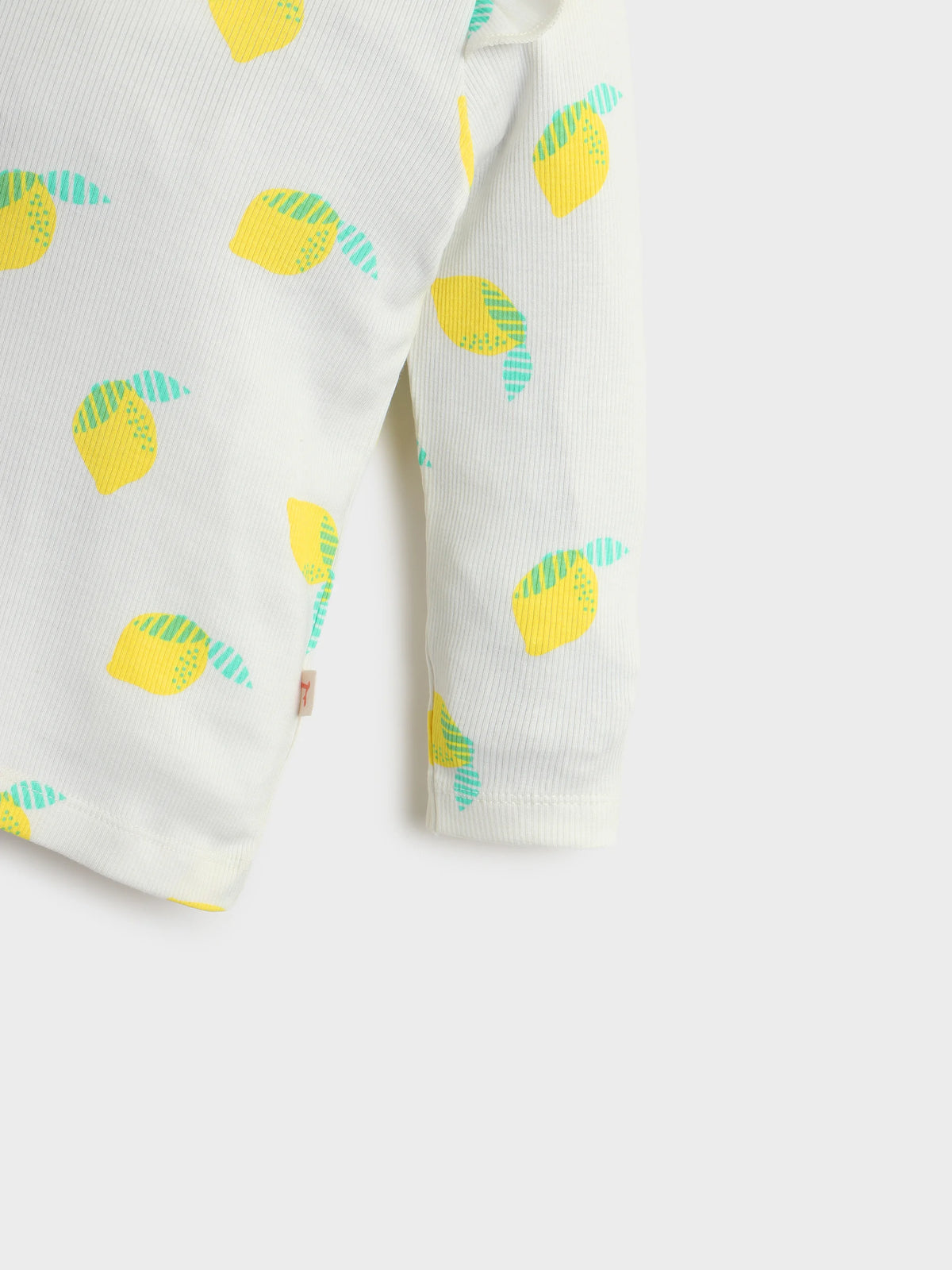 Girls Lemon Print Top & Denim Set