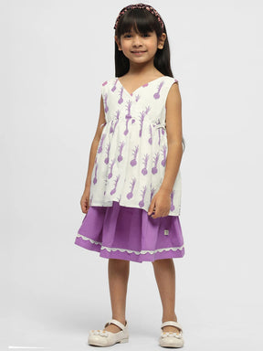 Turnip Flared Cotton Long Top & Skirt Set