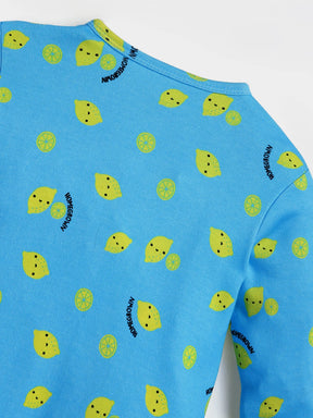 Homegrown Lemon Printed Cotton Sleepsuit