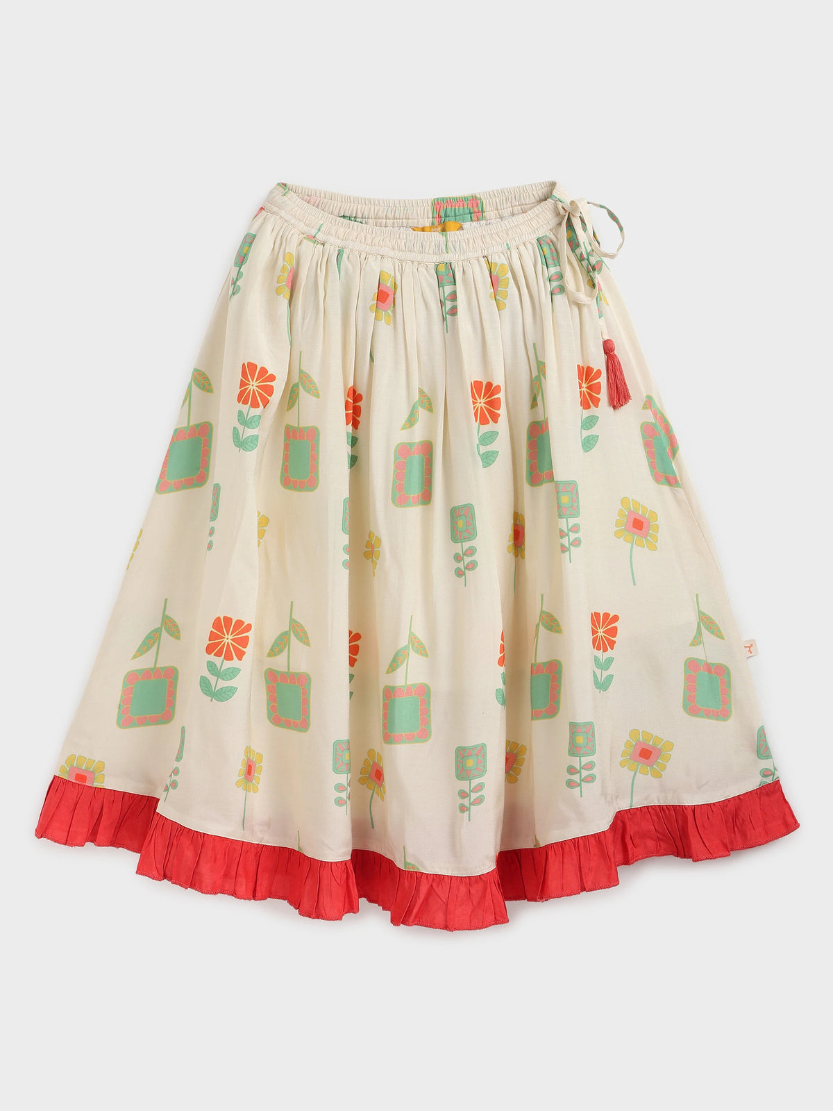 Festive Twirl Wrap Top and Skirt Set