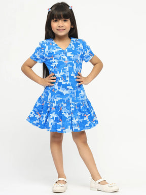 Happy Camouflage Cotton Drop-Waist Dress