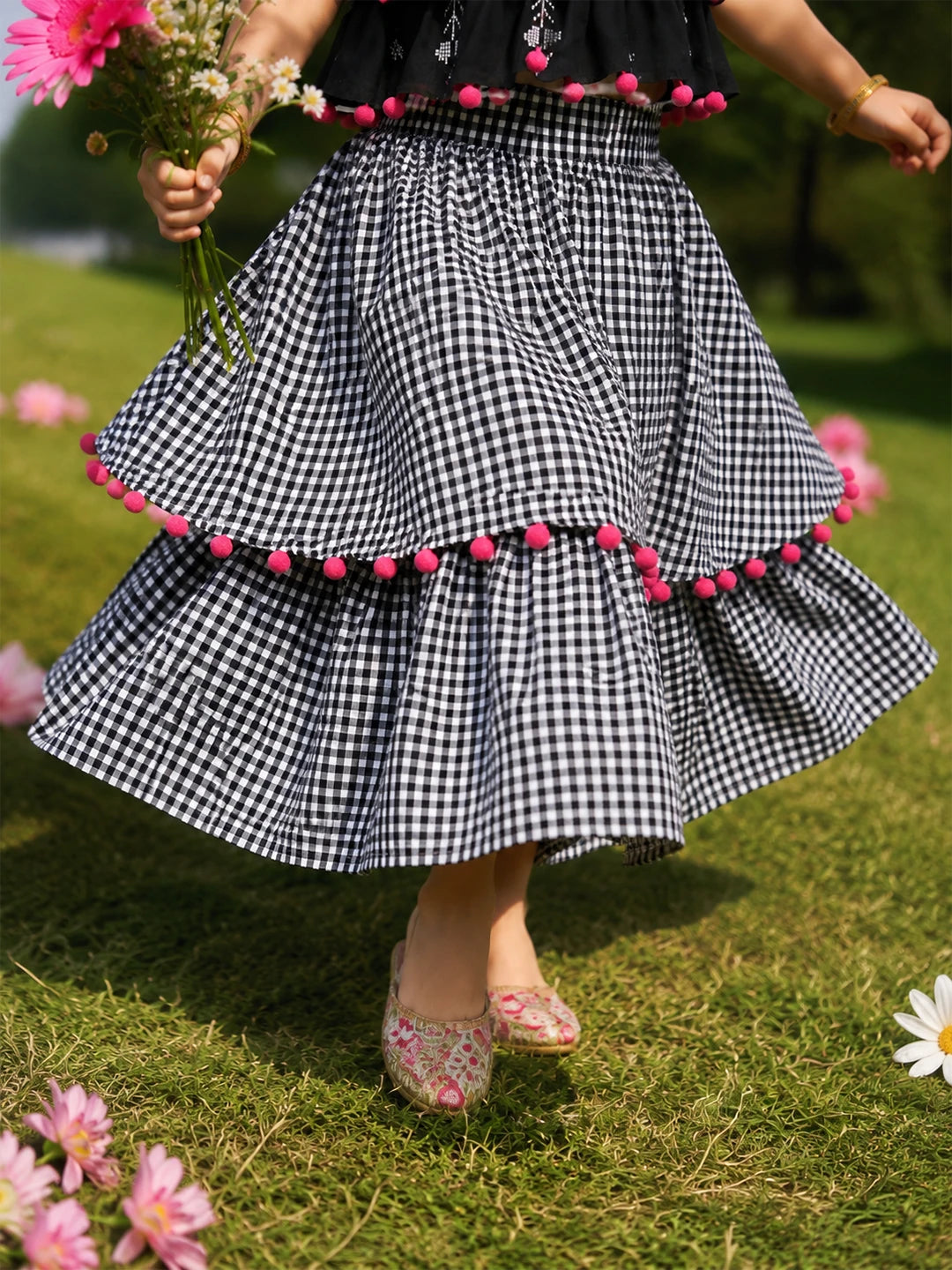 Pom-Pom Top Skirt Set