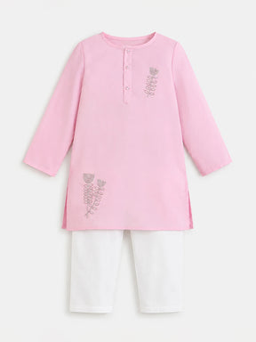Embroidered Shantoon Kurta Pajama Set