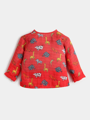 Happy Animal Kurta Set- Newborn