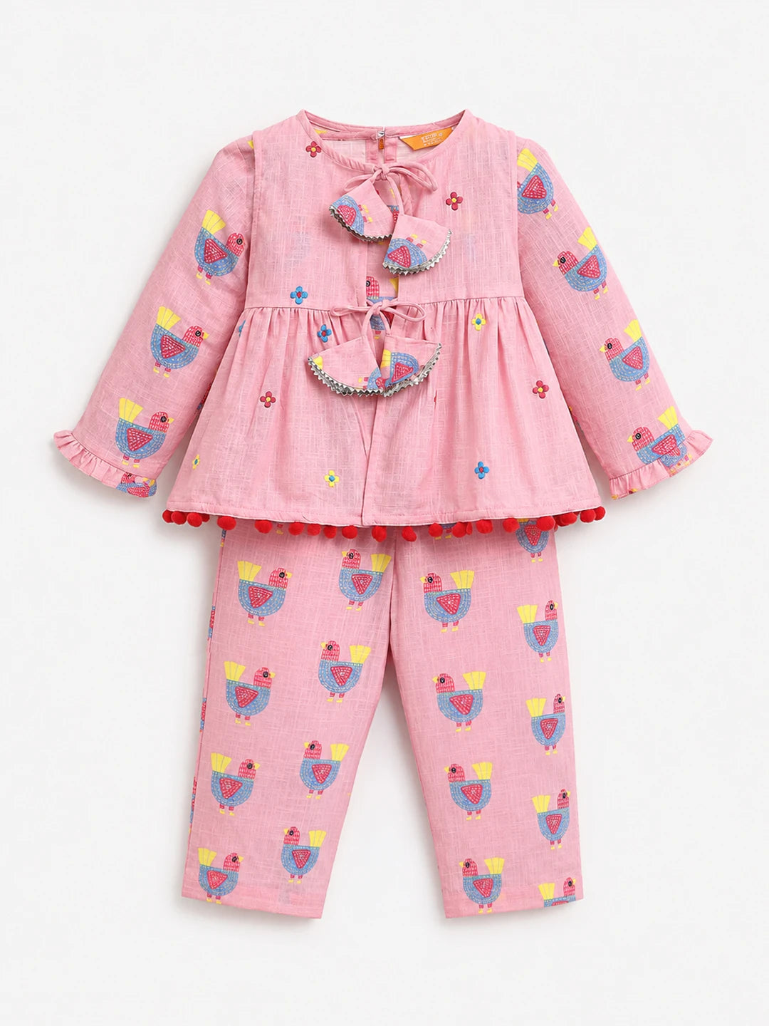 Printed Top Pajama & Shrug Set
