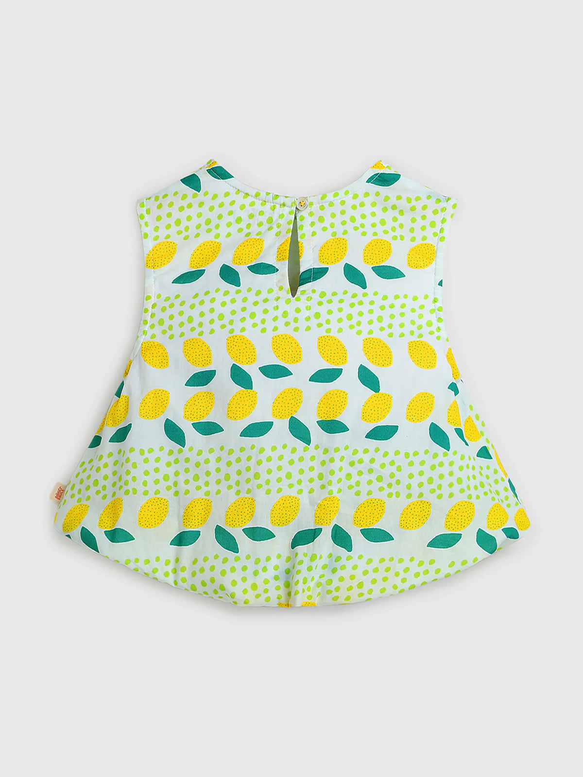 Lemon Print Peplum Top & Mint Skirt Co-ord Set