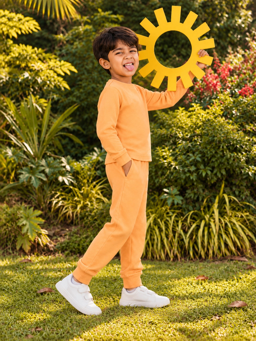 Tangy Orange T-Shirt & Shorts Set