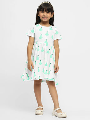 Pear Goodness Cotton A-Line Dress
