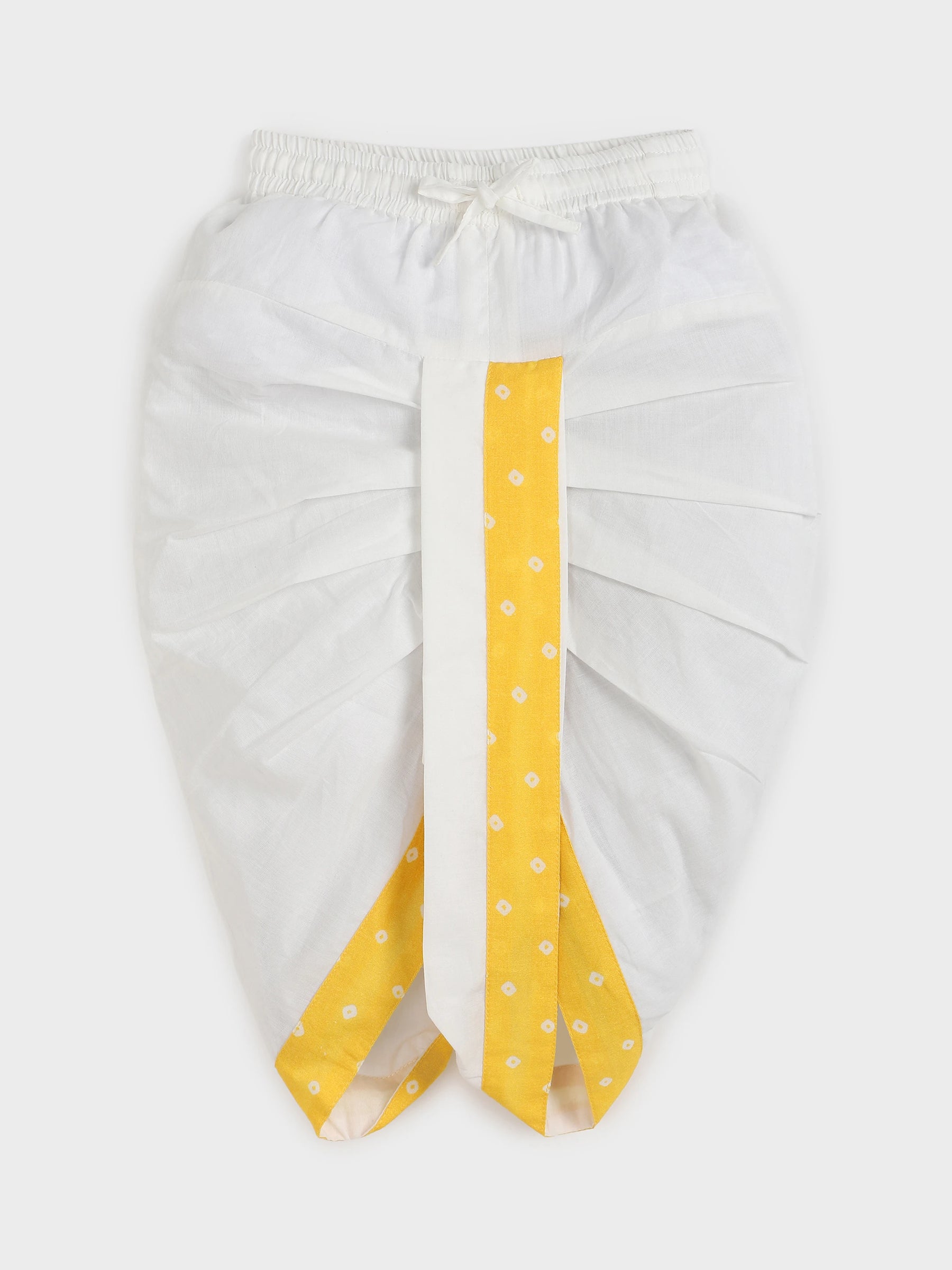 Yellow Quilted Jacket - Kurta Dhoti Set