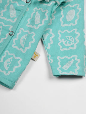 Printed Wrap Around Cotton Jhabla Set