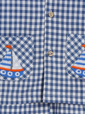 Checkered Blue Shirt