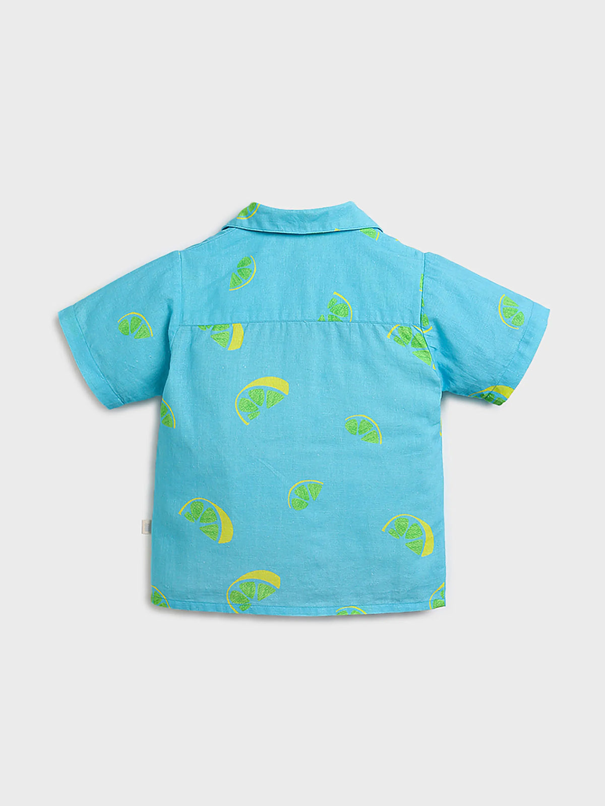 Zesty Lime Shirt & Denim Shorts Set