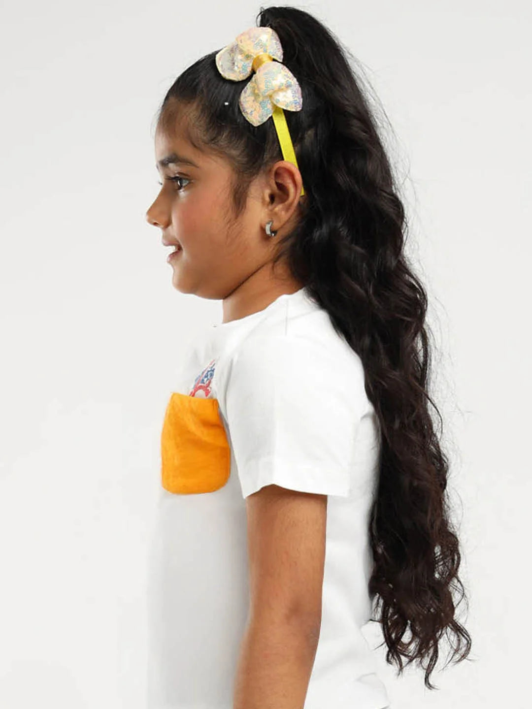 Girls Pocket Detail T-Shirt & Wide-Leg Pants Set