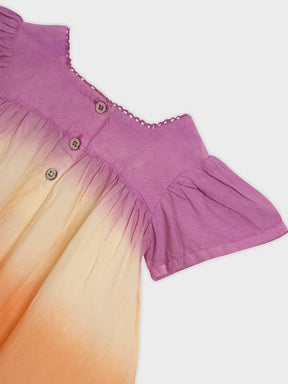Sunset Ombre Flutter Dress