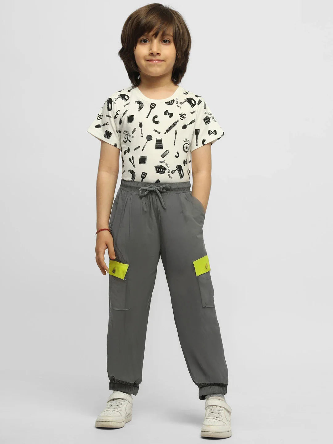 Grey Parachute Joggers