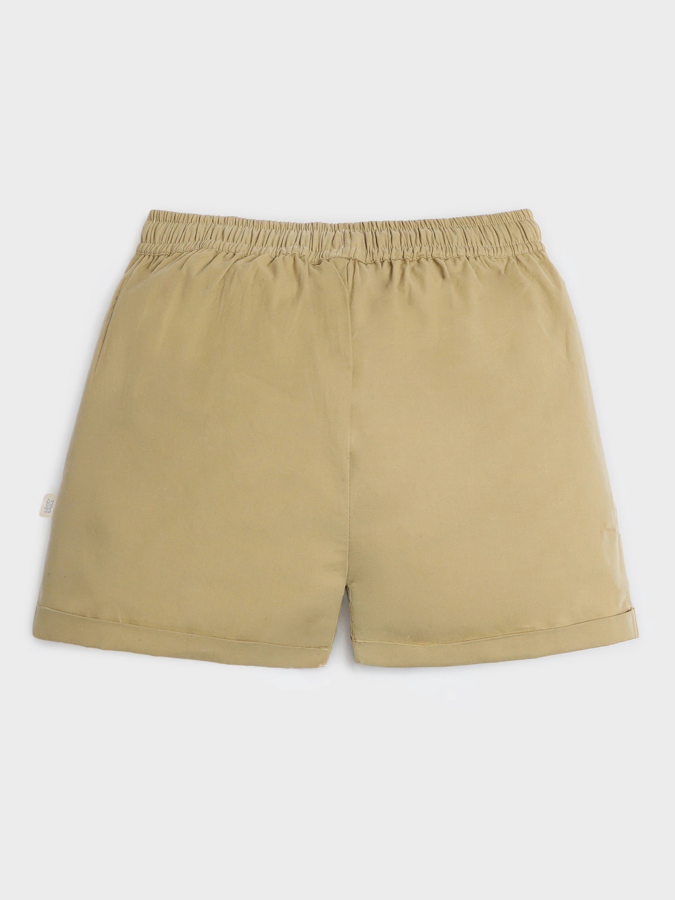 Palm Print T-Shirt & Khaki Shorts Set