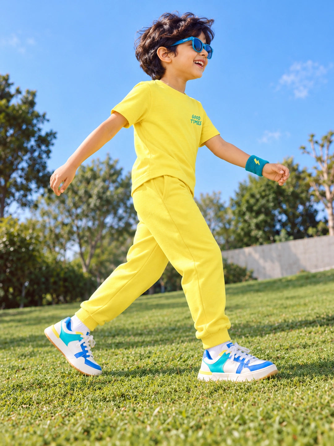 Playful Yellow T-Shirt & Jogger Set