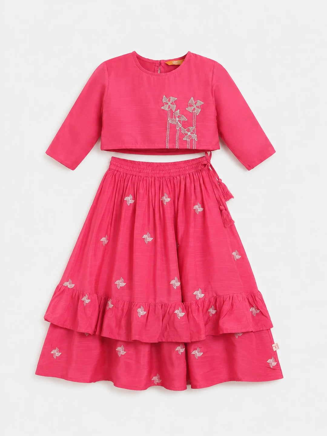 Embroidered Top & Skirt Set