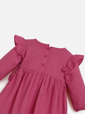 Pink Angrakha Top Pant Set