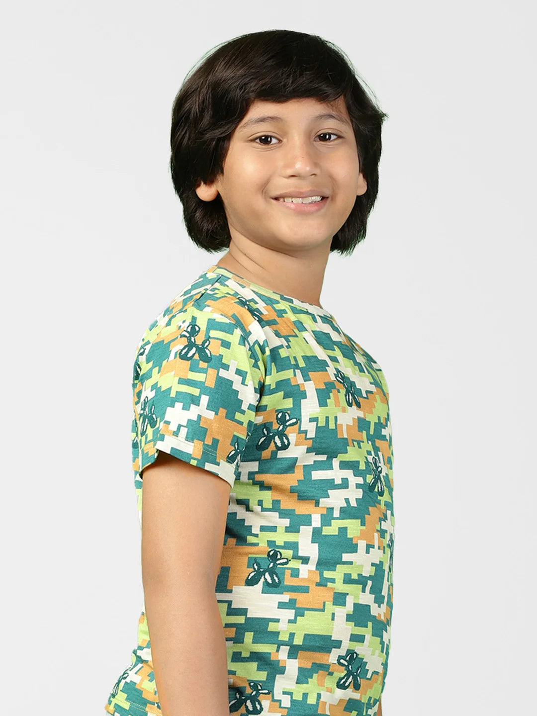Boys Camo Print T-Shirt & Cargo Set
