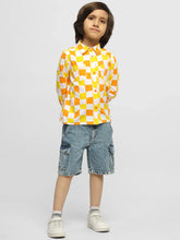 Citrus Checked Cotton Shirt