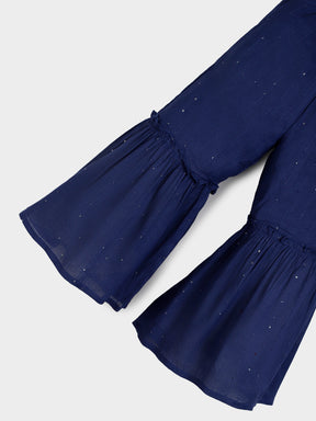 Blue Sequin Sharara Set