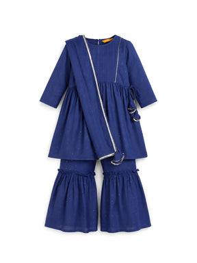 Embroidered Rayon Sharara Set