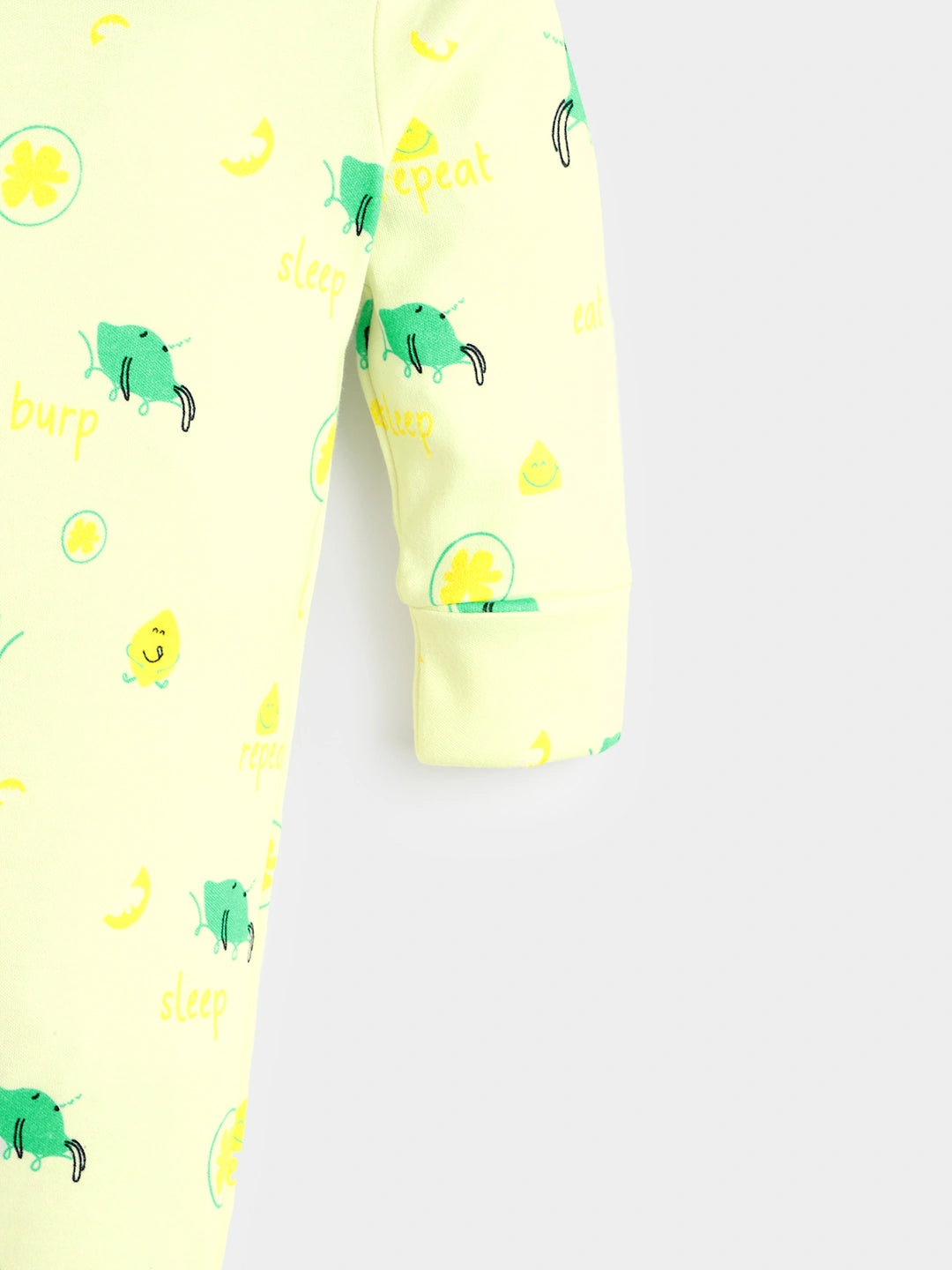 Snuggle Fit Printed Cotton Sleepsuit - Footed