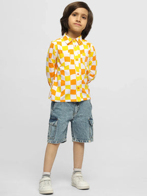 Citrus Checked Cotton Shirt