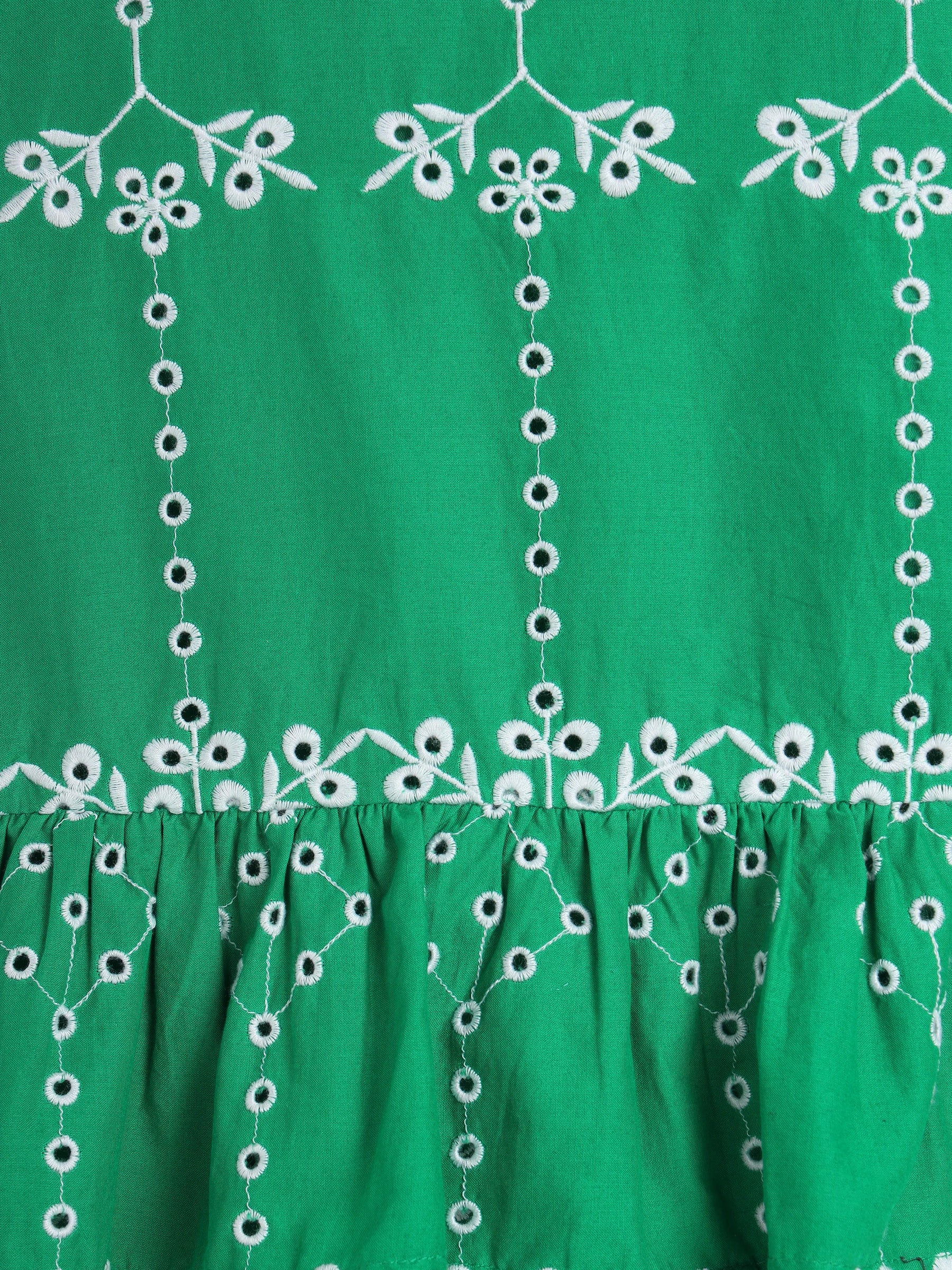 Emerald Bloom Peplum Top